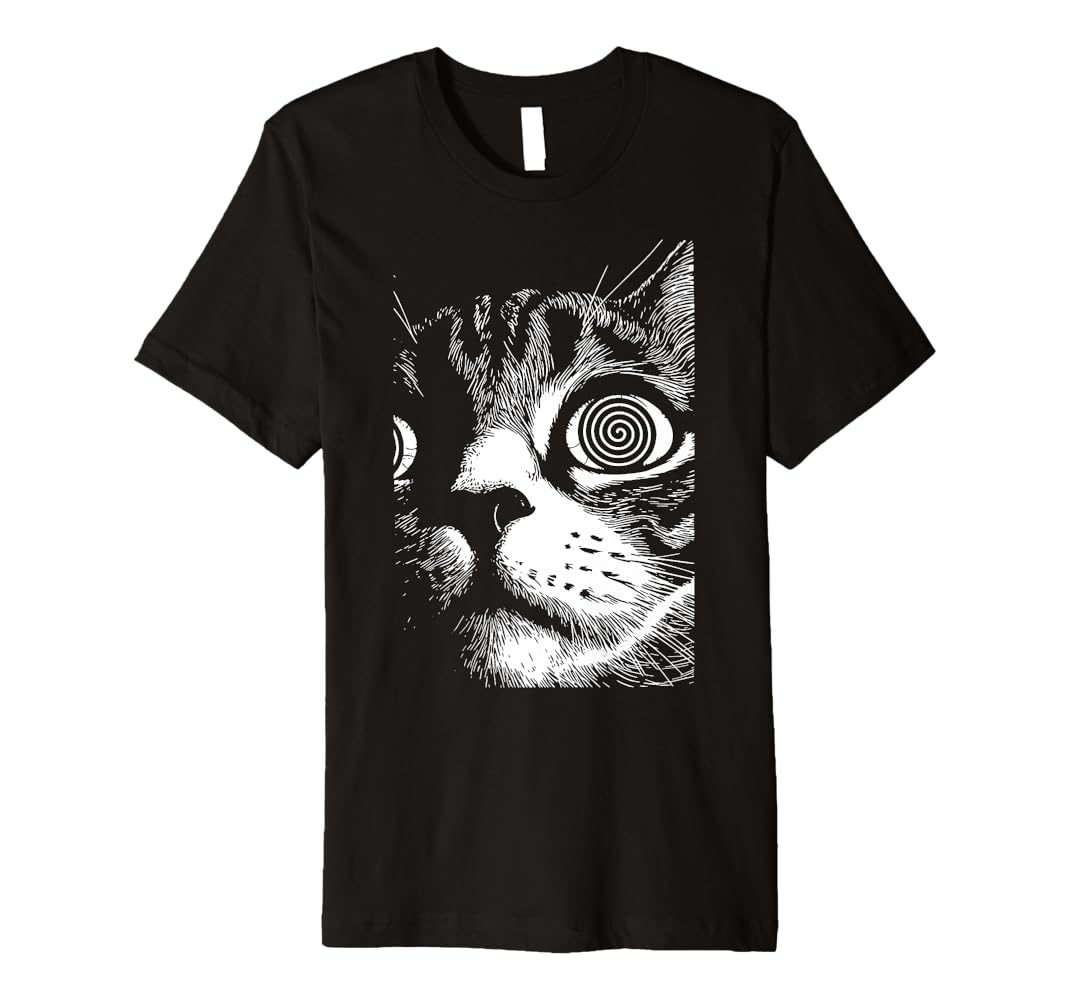 Amazon.com: Psychedelic Cat Dark Aesthetic Crust Punk Grunge